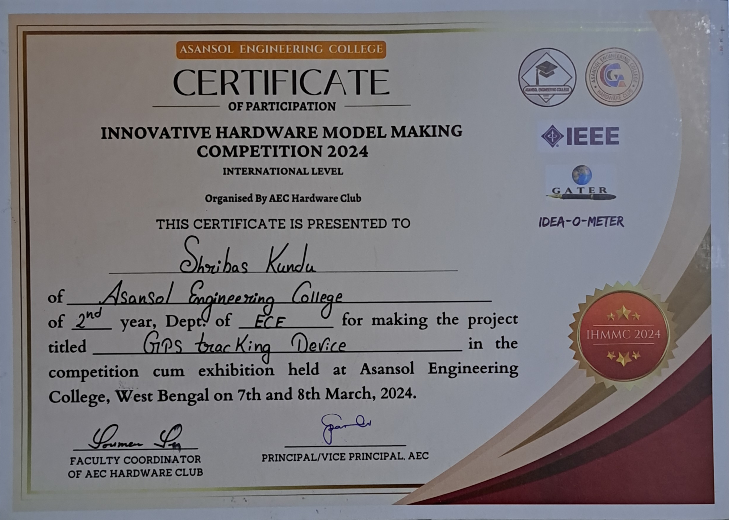 Hardware model making competition